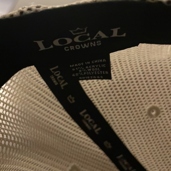 New York Local Crowns Statement Trucker Snapback Adjustable Hat - Black/White - Picture 5 of 5